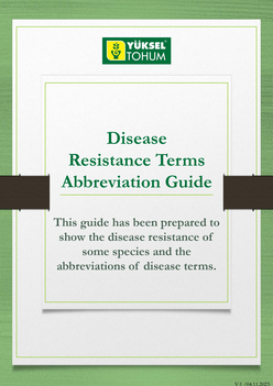 Guide des abréviations des termes relatifs à la résistance aux maladies